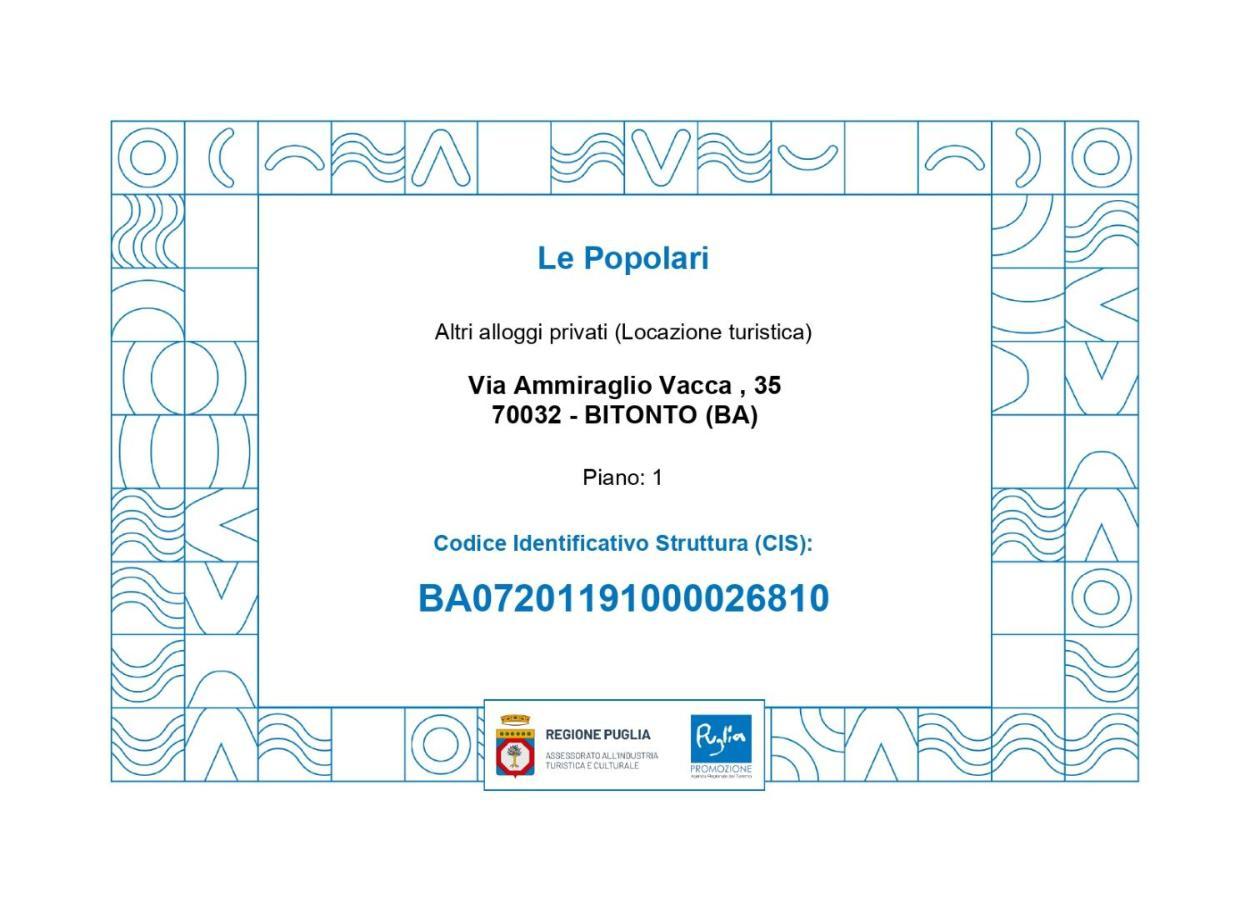 Le Popolari - Appartamento Bitonto Luaran gambar